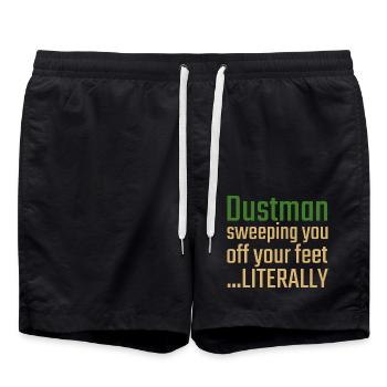 Dustman Valentinstag Sweeping you - Badeshorts - Schwarz - Vorne - AI Model Male 185 light (185cm)
