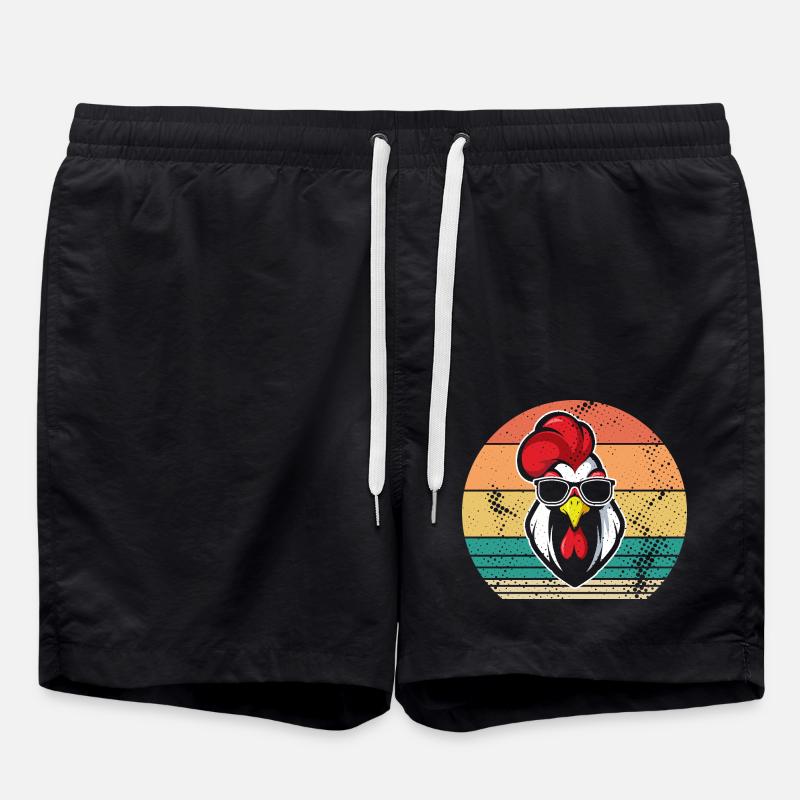 Poulet Coq - Short de bain - noir