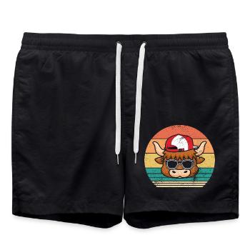 Bovins de buffle Bœufs - Short de bain - noir - Devant - AI Model Male 185 light (185cm)