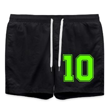 10 - Badeshorts - Schwarz - Vorne - AI Model Male 185 light (185cm)