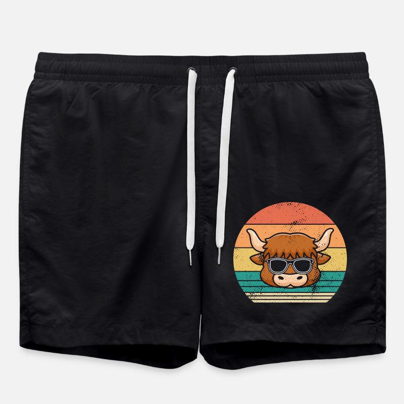 Buffalo Cattle Oxen - Swim Trunks - black