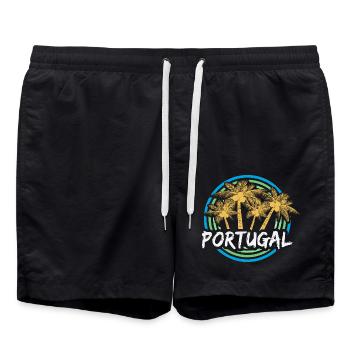 Portugal - Swim Trunks - black - Front - AI Model Male 185 light (185cm)