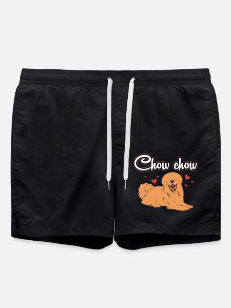 Chow Chow Dog - Swim Trunks - black