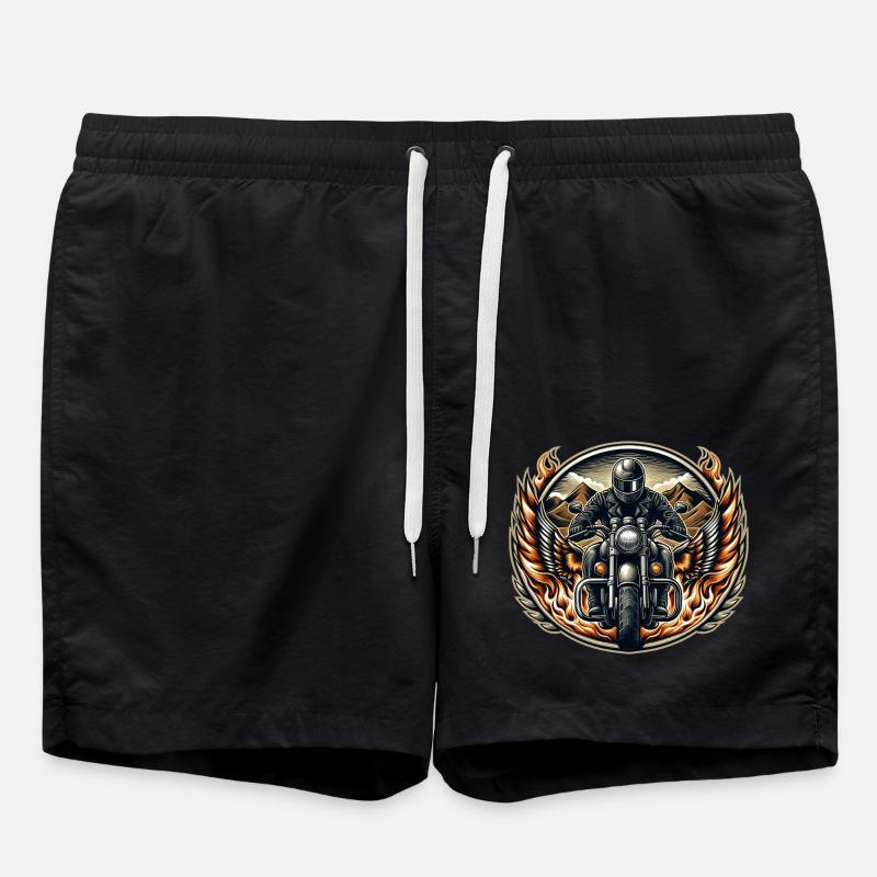 Logo de moto - Short de bain - noir