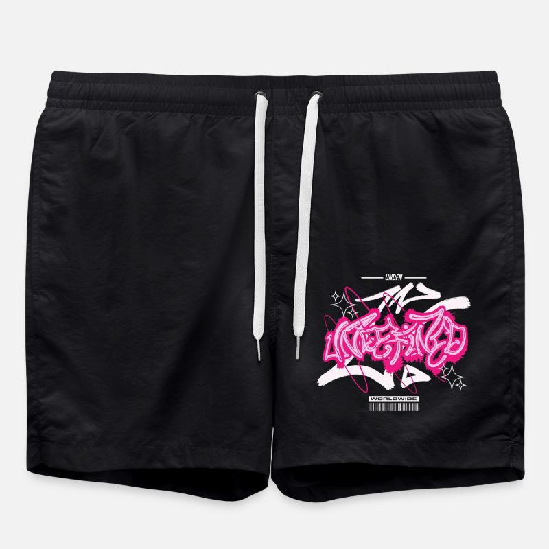 Graffiti urbain streetwear - Short de bain - noir