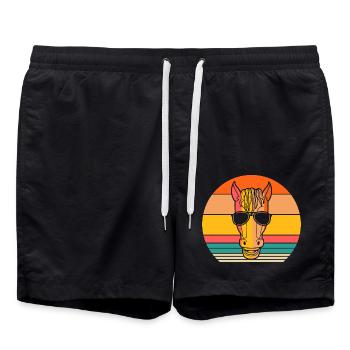 Monter à cheval - Short de bain - noir - Devant - AI Model Male 185 light (185cm)