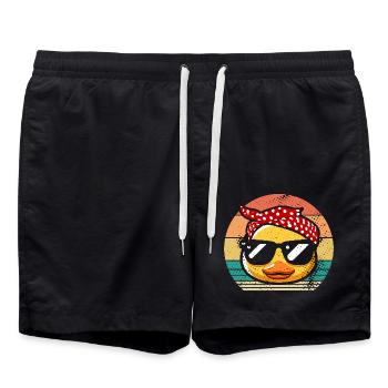 Ducks - Swim Trunks - black - Front - AI Model Male 185 light (185cm)