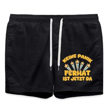 Prénom Ferhat - Short de bain - noir - Devant - AI Model Male 185 light (185cm)