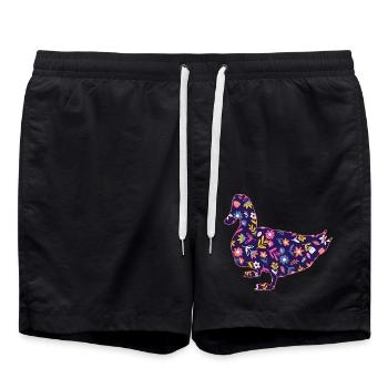 Ducks - Swim Trunks - black - Front - AI Model Male 185 light (185cm)