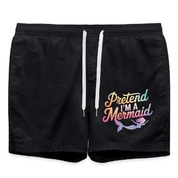 Mermaid Fable Mermaids Fairy Tale - Swim Trunks - black - Front - AI Model Male 185 light (185cm)