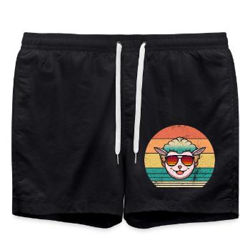 Shepherd Sheep - Swim Trunks - black - Front - AI Model Male 185 light (185cm)