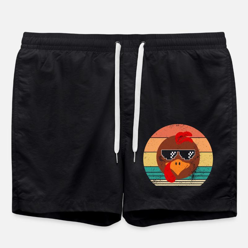 Truthahn - Badeshorts - Schwarz