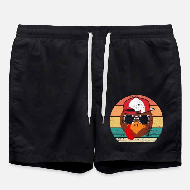 Truthahn - Badeshorts - Schwarz