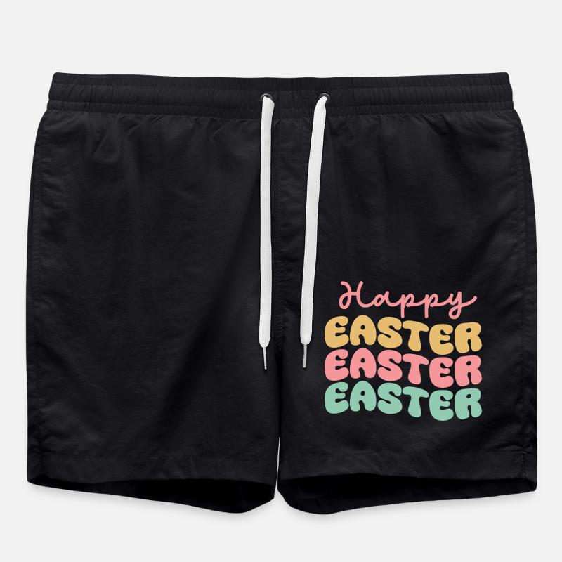 Happy Easter - Swim Trunks - black