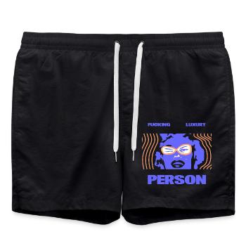 de personne de luxe - Short de bain - noir - Devant - AI Model Male 185 light (185cm)