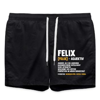 Felix - Short de bain - noir - Devant - AI Model Male 185 light (185cm)