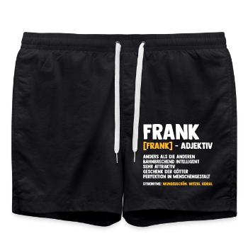 Frank - Swim Trunks - black - Front - AI Model Male 185 light (185cm)