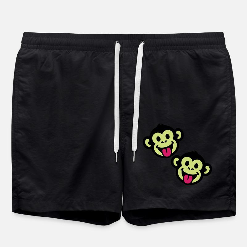 Monkey Funny - Swim Trunks - black