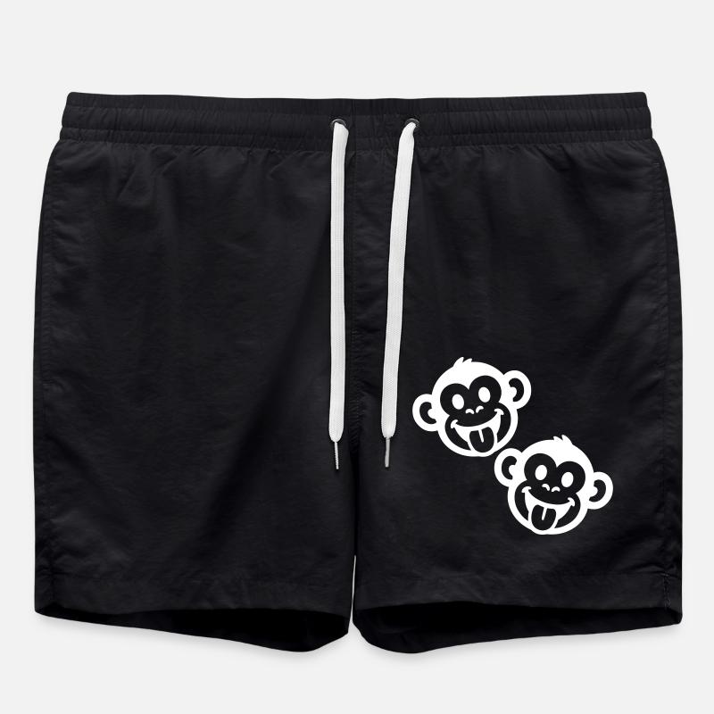 Affe Party Witzig - Badeshorts - Schwarz