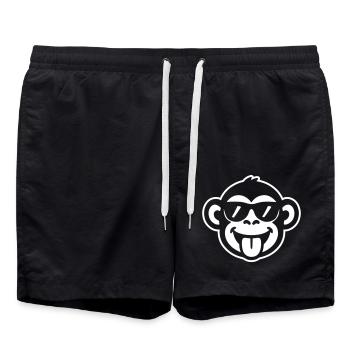 Affe Cool - Badeshorts - Schwarz - Vorne - AI Model Male 185 light (185cm)