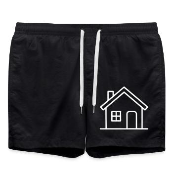 Icône de la maison - Short de bain - noir - Devant - AI Model Male 185 light (185cm)