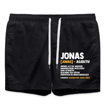 Jonas - Swim Trunks - black - Front - AI Model Male 185 light (185cm)
