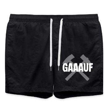 Gruss Erzgebirge - Badeshorts - Schwarz - Vorne - AI Model Male 185 light (185cm)