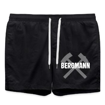 Erzgebirge Bergmann - Badeshorts - Schwarz - Vorne - AI Model Male 185 light (185cm)