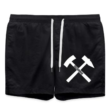 Erzgebirge Handwerk - Badeshorts - Schwarz - Vorne - AI Model Male 185 light (185cm)
