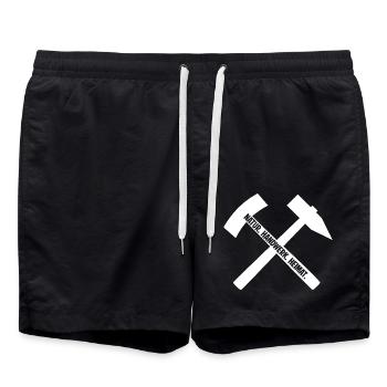 Erzgebirge Handwerk - Badeshorts - Schwarz - Vorne - AI Model Male 185 light (185cm)