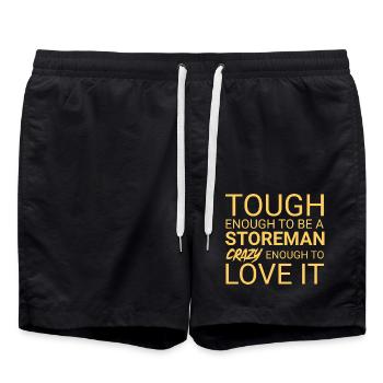 Storeman Fou - Short de bain - noir - Devant - AI Model Male 185 light (185cm)