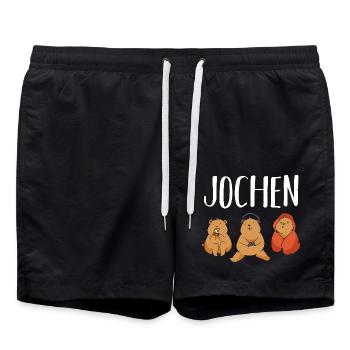 Gamer Zocker Zocken Gaming Jochen - Badeshorts - Schwarz - Vorne - AI Model Male 185 light (185cm)