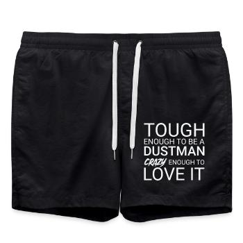 Dustman Crazy - Badeshorts - Schwarz - Vorne - AI Model Male 185 light (185cm)