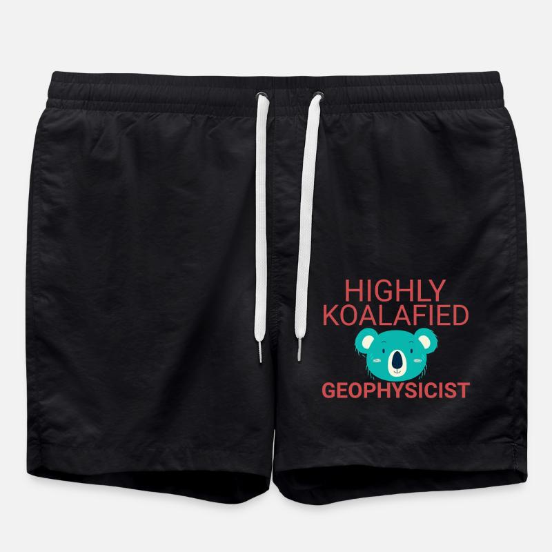 Geophysicist Koalafied Geophysics - Swim Trunks - black