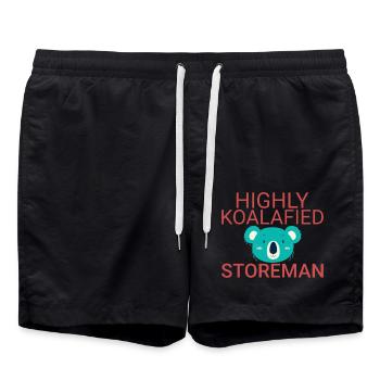 Storeman Koalafied - Badeshorts - Schwarz - Vorne - AI Model Male 185 light (185cm)
