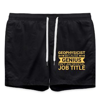 Géophysicien Génie Géophysique - Short de bain - noir - Devant - AI Model Male 185 light (185cm)