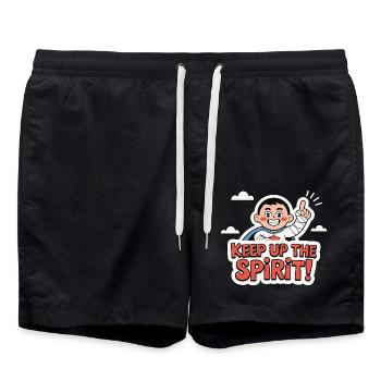 HALTEN SIE DEN SPIRIT AUFRECHT - Badeshorts - Schwarz - Vorne - AI Model Male 185 light (185cm)