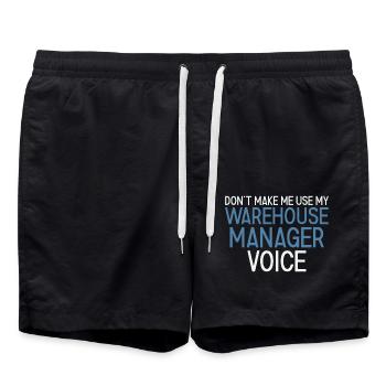 Gestionnaire d’entrepôt Voix - Short de bain - noir - Devant - AI Model Male 185 light (185cm)