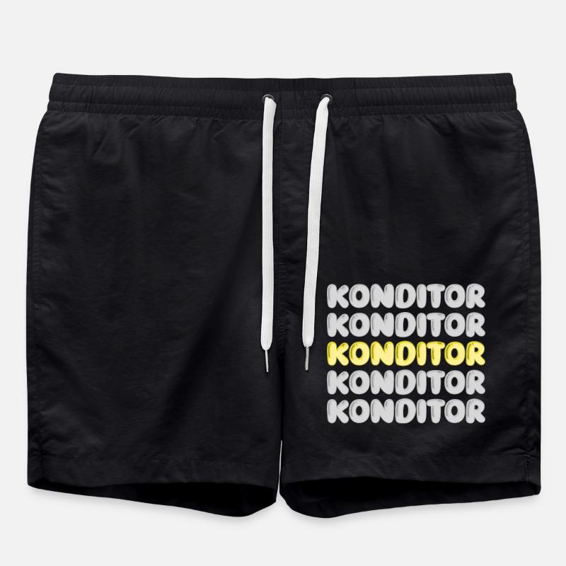 Konditor - Badeshorts - Schwarz