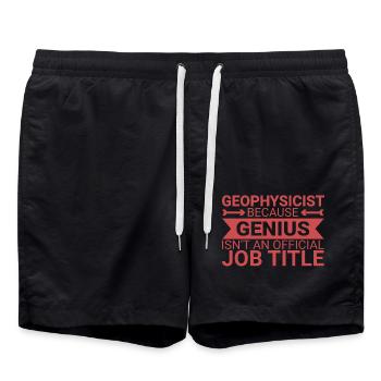 Géophysicien Génie Géophysique - Short de bain - noir - Devant - AI Model Male 185 light (185cm)