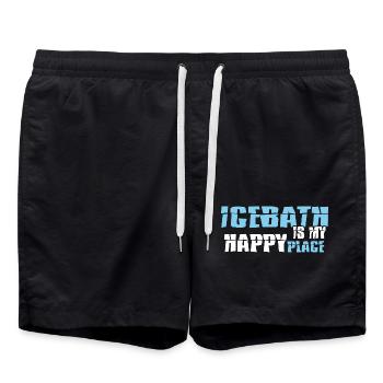 eisbader winterbaden eisloch eisbaden - Badeshorts - Schwarz - Vorne - AI Model Male 185 light (185cm)