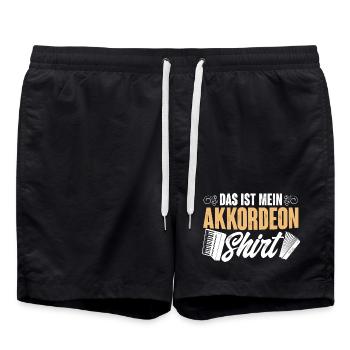 Akkordeon - Badeshorts - Schwarz - Vorne - AI Model Male 185 light (185cm)