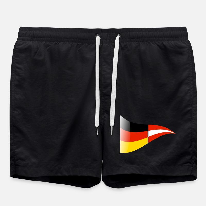German-Austrian flag - Swim Trunks - black