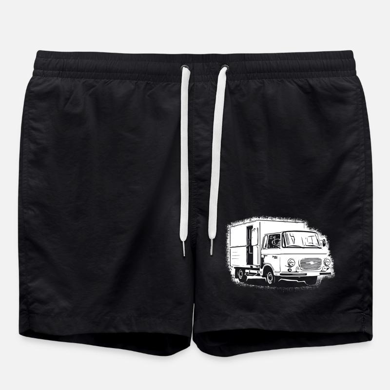 Barkas Kastenwagen - Badeshorts - Schwarz