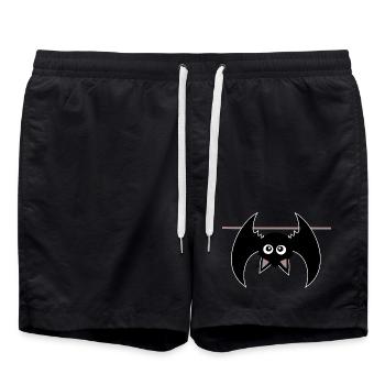 Halloween Bat - Swim Trunks - black - Front - AI Model Male 185 light (185cm)