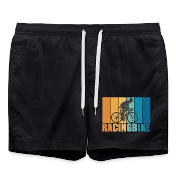 Road Bike Vintage Retro Cycling Bike Gift - Swim Trunks - black - Front - AI Model Male 185 light (185cm)