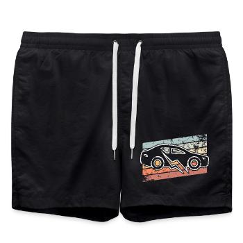 E-car electric car - Swim Trunks - black - Front - AI Model Male 185 light (185cm)