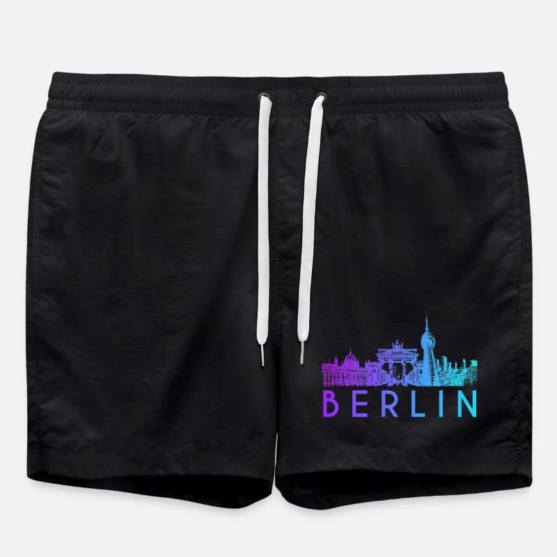Berlin Skyline - Swim Trunks - black