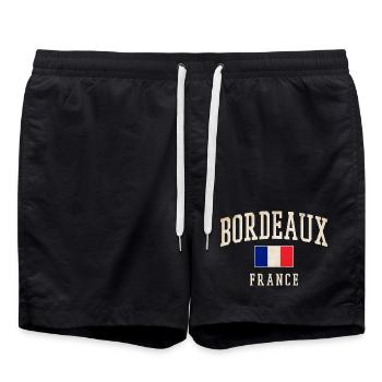 Bordeaux France - Short de bain - noir - Devant - AI Model Male 185 light (185cm)