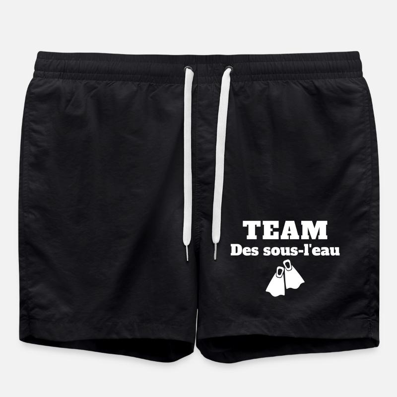 plongeur, plongée sous-marine, palmes - Short de bain - noir